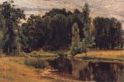 Ivan Shishkin The Pond in the old Flower gardens France oil painting artist